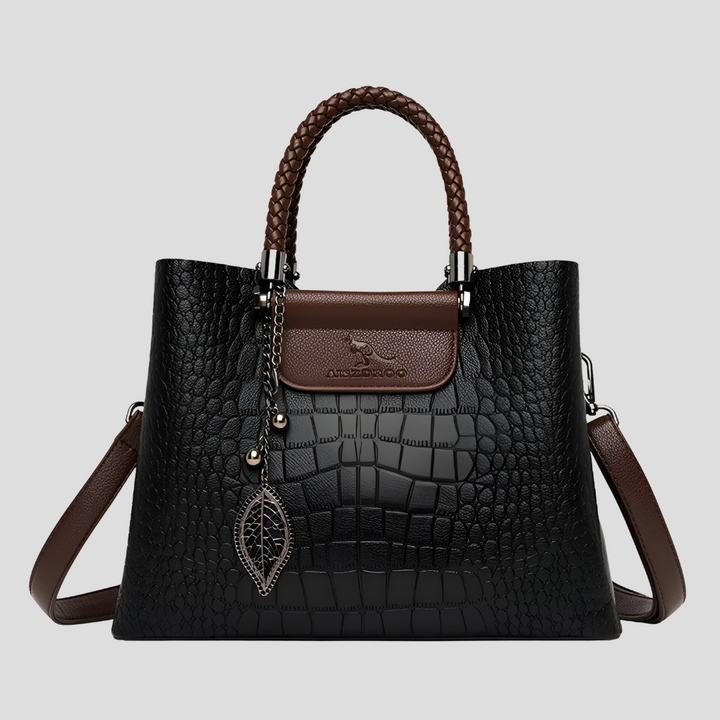 - Luxuriöse Teak-Handtasche für Damen