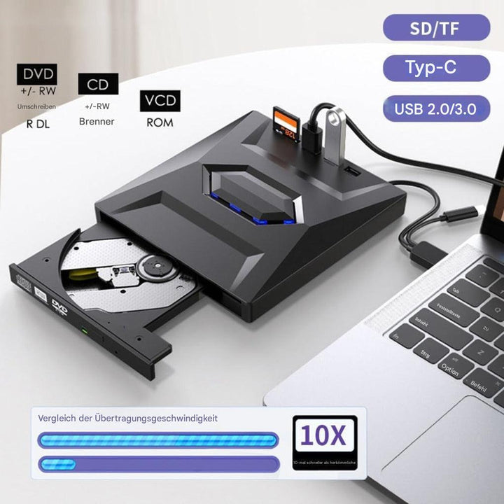 7-in-1-Externer DVD-Player und CD/DVD-RW-Brenner