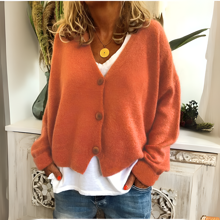 Damen-Strickjacke aus weichem Strick mit lockerer Passform