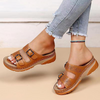 Damen Slip-on Sandalen mit Riemen für den Sommer