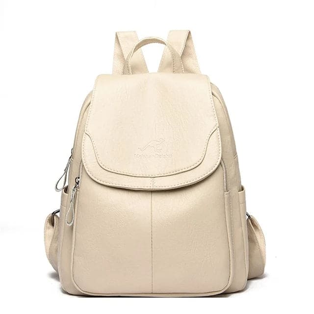 Robuster Lederrucksack für Damen mit zeitlosem Stil