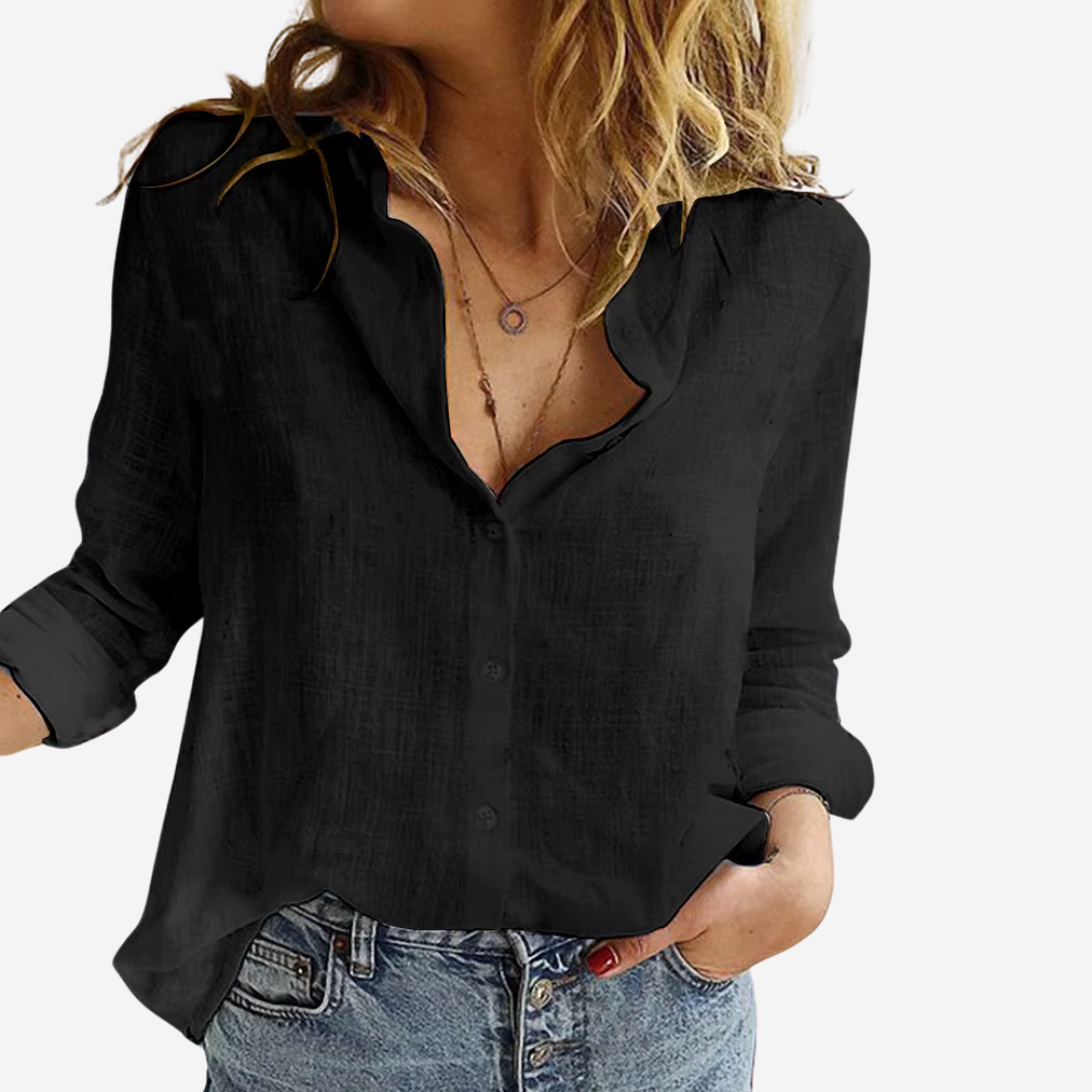 Femke Bluse – Stil und Komfort für warme Tage