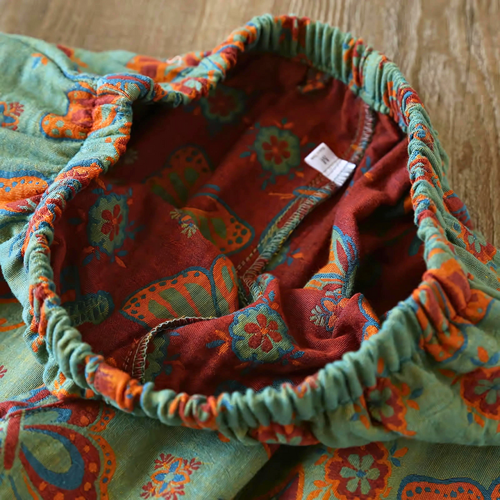 2-teilige Baumwoll-Loungewear mit Schmetterlingsprint