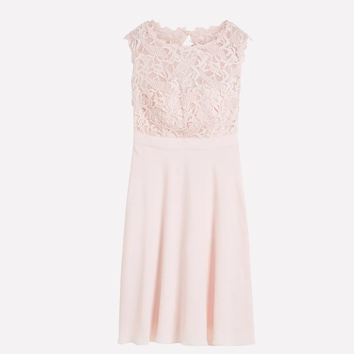 Damen Mini Kleid mit Spitze