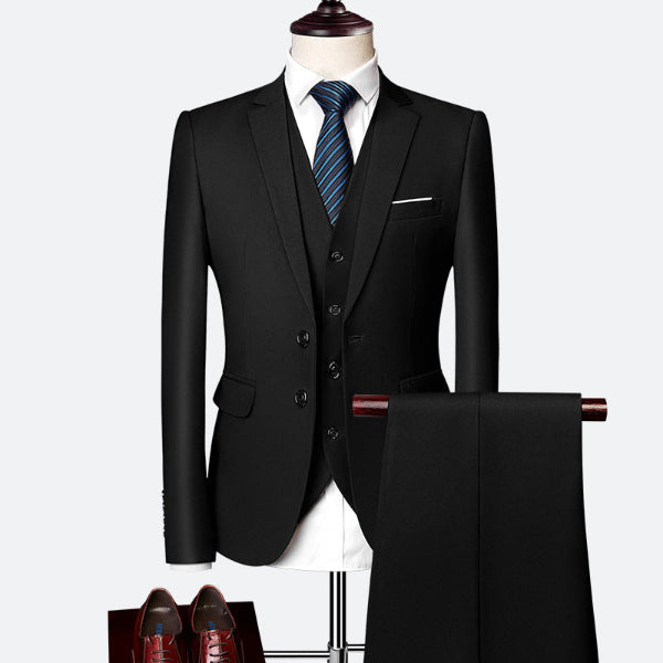 Luxuriöses 3-teiliges Slim Fit-Paket für Herren
