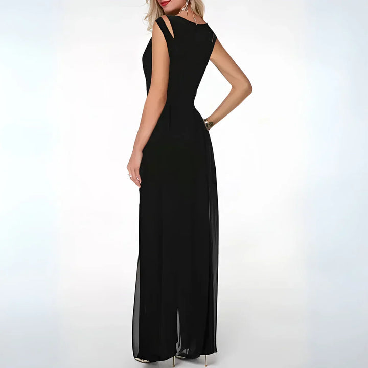 Damen Sommer Jumpsuit mit Cut-Outs an den Schultern