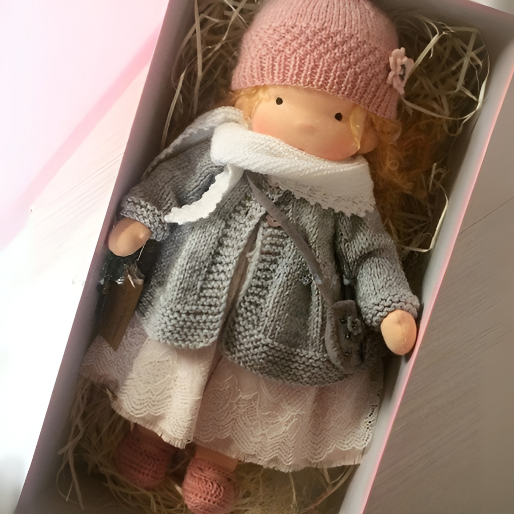 Handgefertigte Waldorf-Kuschelpuppe