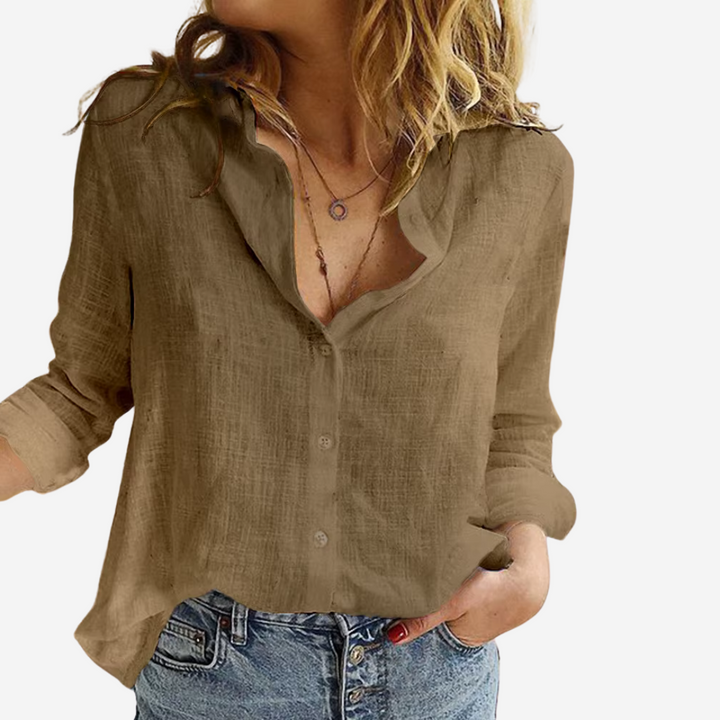Femke Bluse – Stil und Komfort für warme Tage