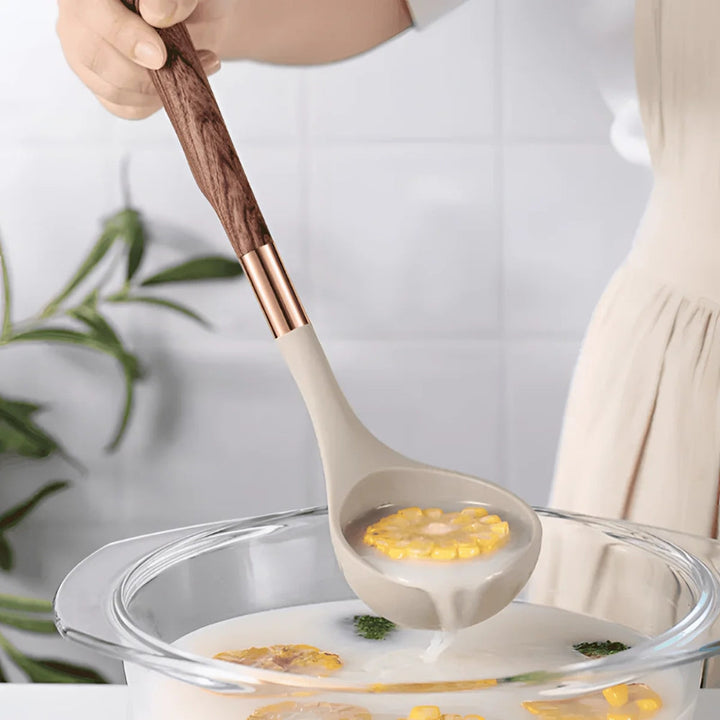 Luxuriöses 10-teiliges Kochgeschirrset aus Silikon