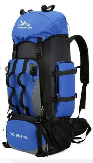 Wasserdichter 90L Camping- und Wanderrucksack