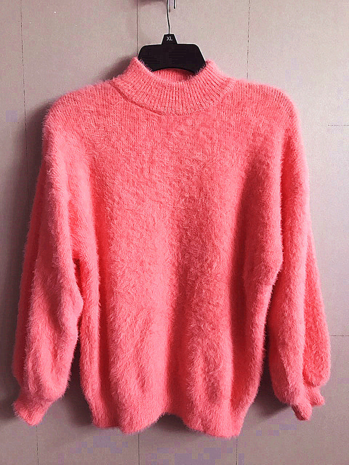 Mohair-Rollkragenpullover