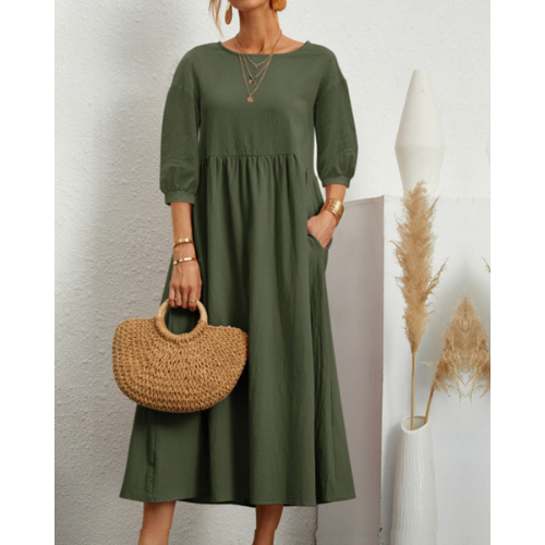 Elegantes Sommerkleid mit Smokarbeit für Damen