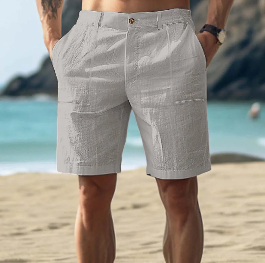 Herren Leinen Shorts mit Taschen für den Sommer