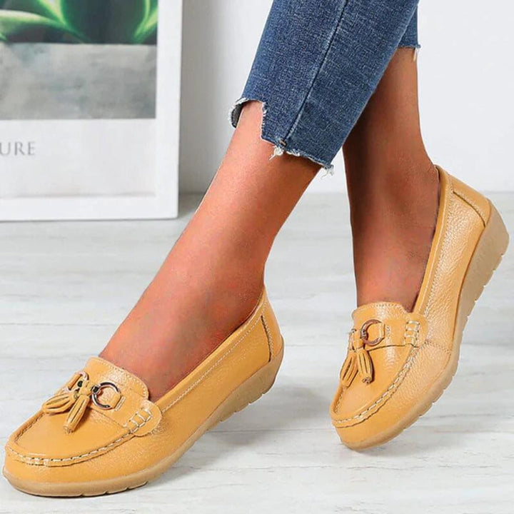 Retro-Keilabsatz-Loafer für Damen