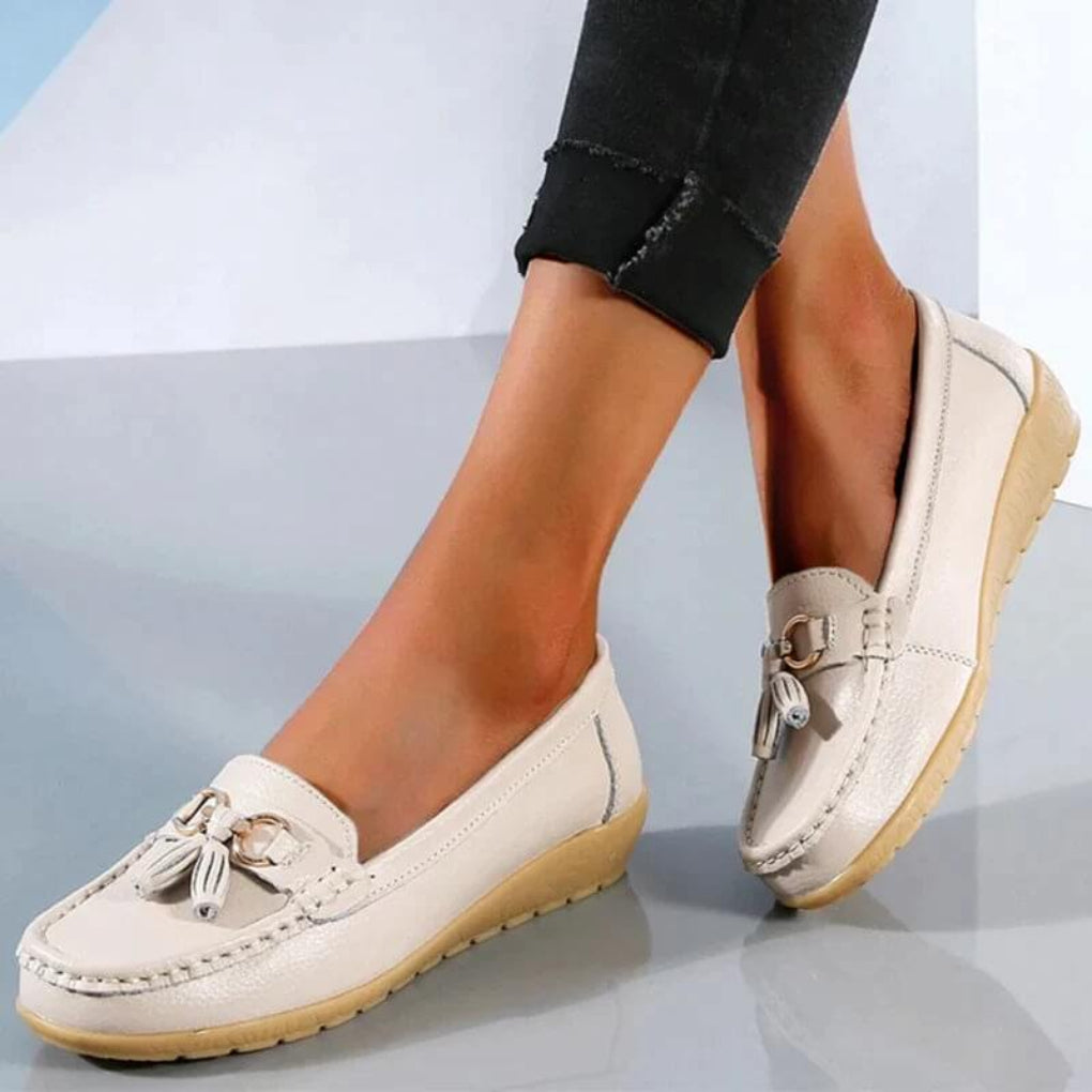 Retro-Keilabsatz-Loafer für Damen