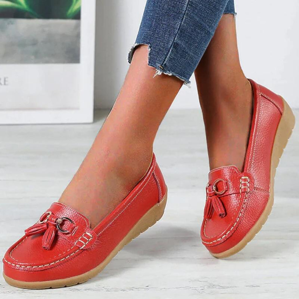 Retro-Keilabsatz-Loafer für Damen