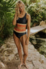 Bikini-Set mit Farbblock-Ausschnitt