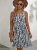 Damen ärmelloses Mini-Kleid mit grafischem Print für den Sommer