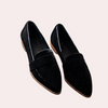 Damen-Wildleder Sommerloafer mit spitzer Kappe