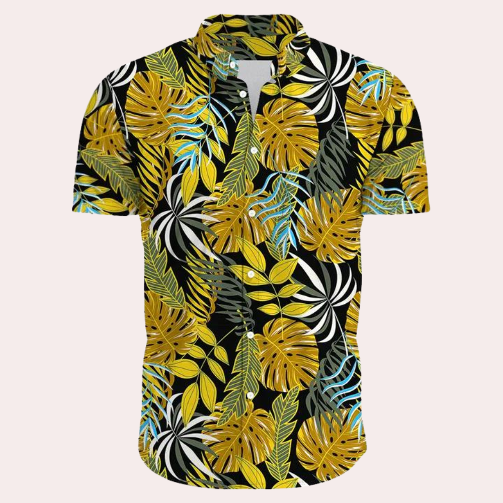 Herren Sommerhemd mit Knopfverschluss und bunten Mustern
