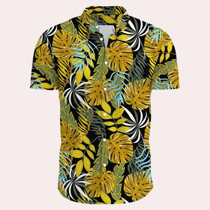 Herren Sommerhemd mit Knopfverschluss und bunten Mustern
