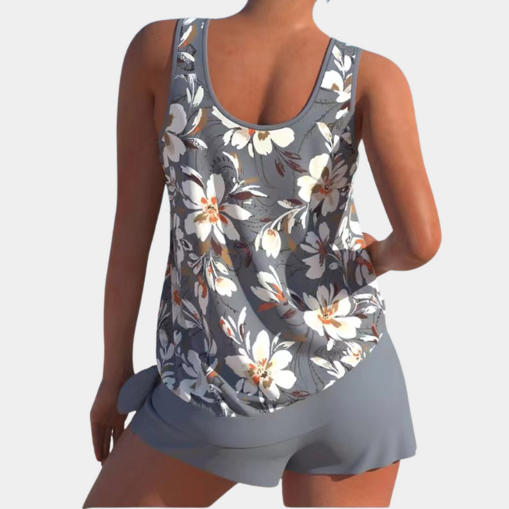 Badeanzug mit integriertem Shorts und verspieltem Print