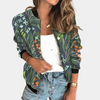 Floral gemusterte Damenjacke  Sportlicher Stil für Frühling und Sommer