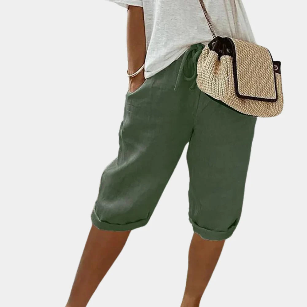 Bequeme Shorts aus Leinenmischung für Damen