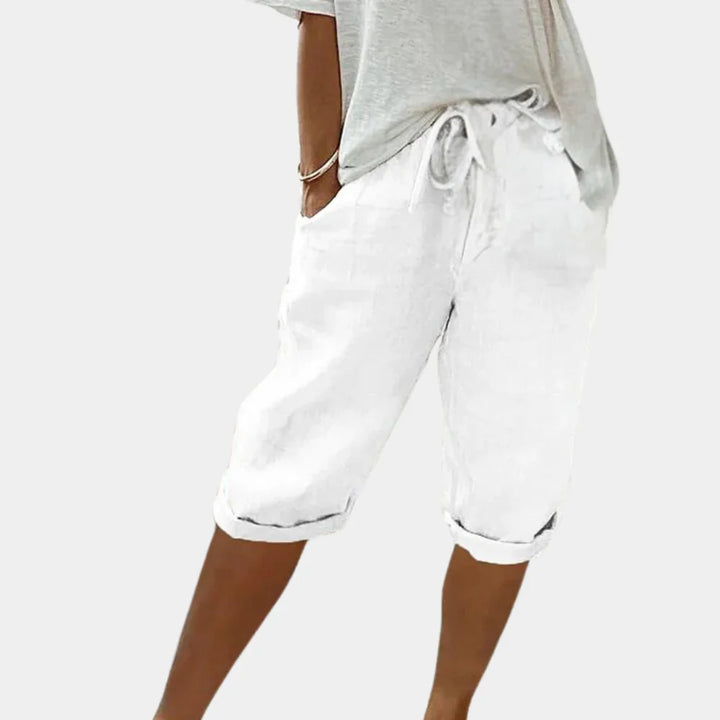 Bequeme Shorts aus Leinenmischung für Damen