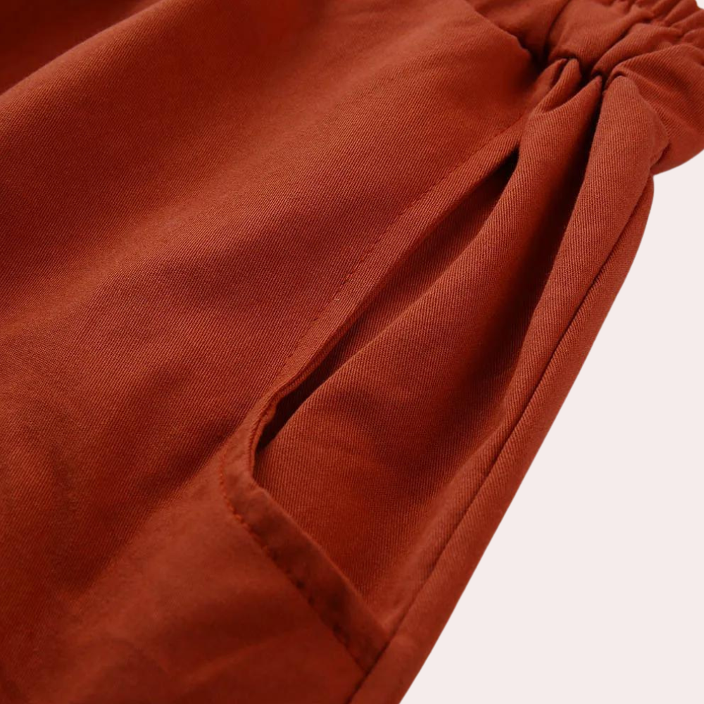 Damen Sommerhose mit Kordelzug und Taschen