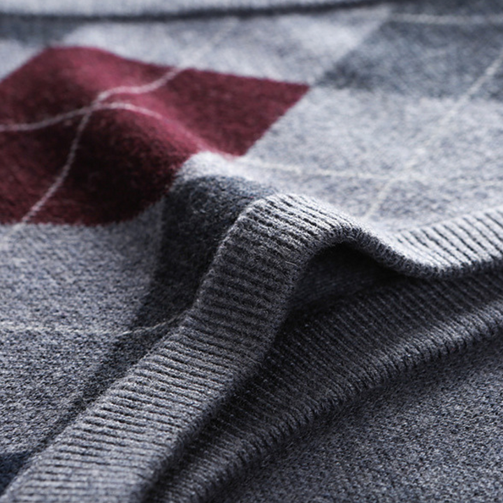 Ärmelloser V-Ausschnitt-Pullover