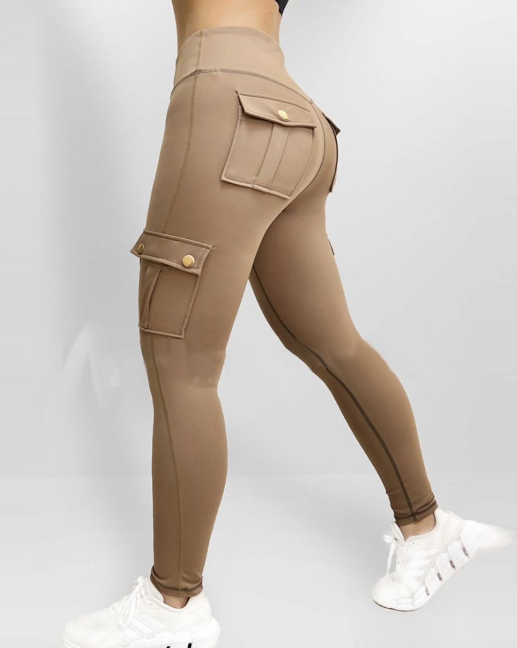 Damen High-Waist Leggings mit Cargo-Taschen für den Sommer