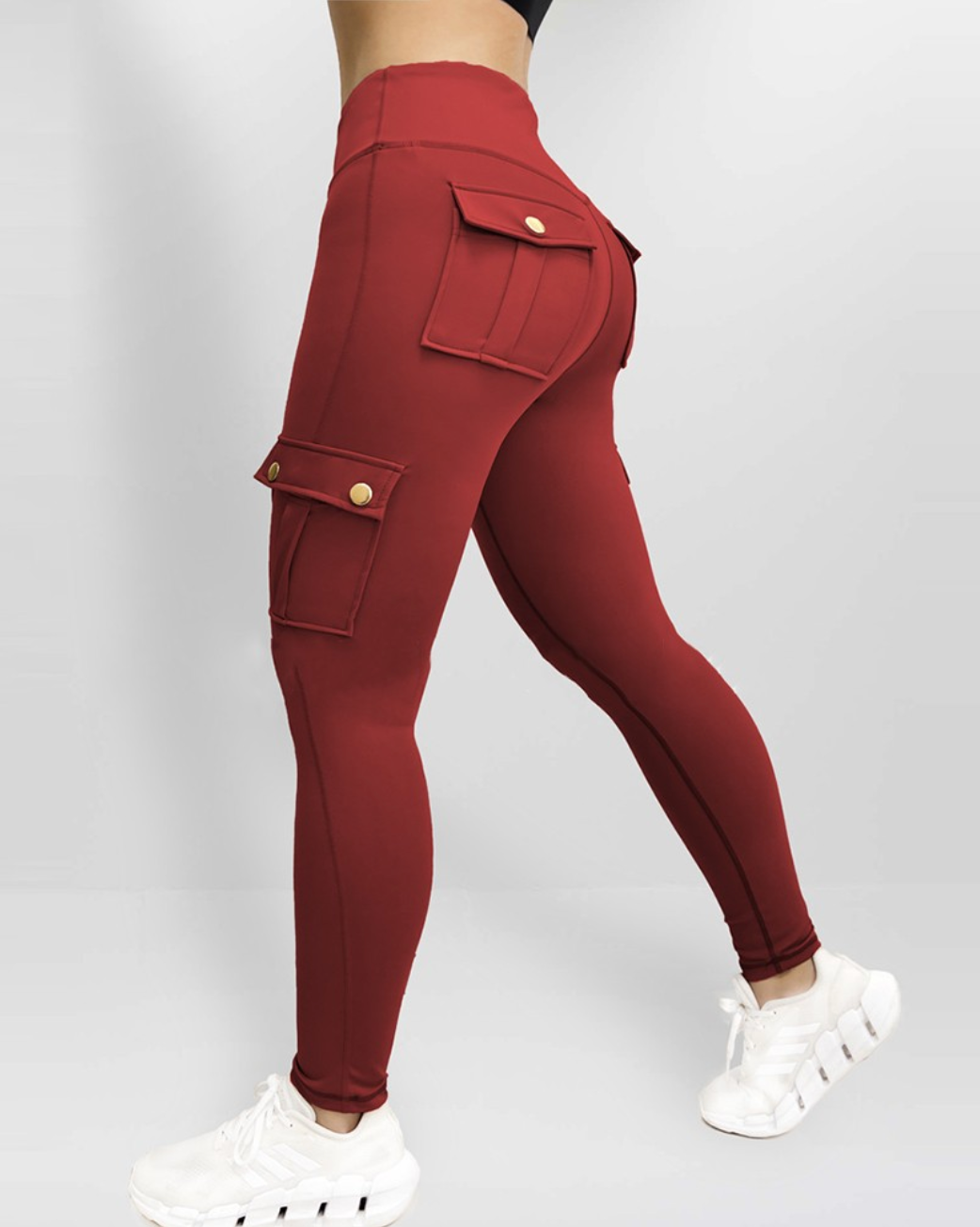 Damen High-Waist Leggings mit Cargo-Taschen für den Sommer