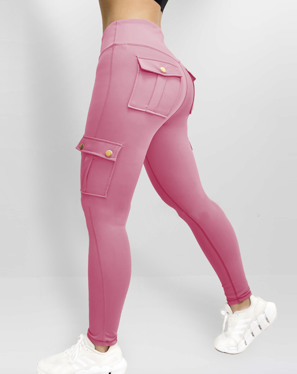 Damen High-Waist Leggings mit Cargo-Taschen für den Sommer