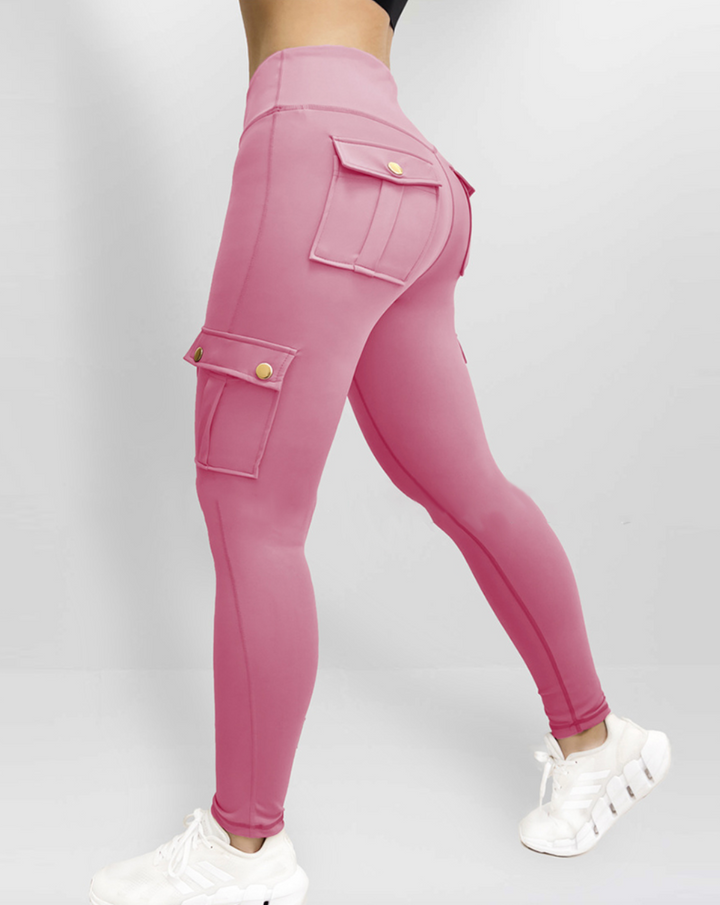 Damen High-Waist Leggings mit Cargo-Taschen für den Sommer