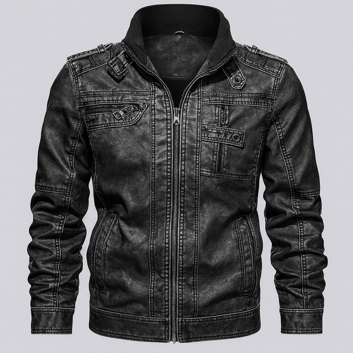 Herren-Premium-Motorradlederjacke