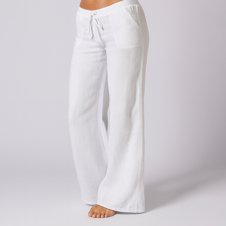 Lockere Freizeithose aus Leinenmischung