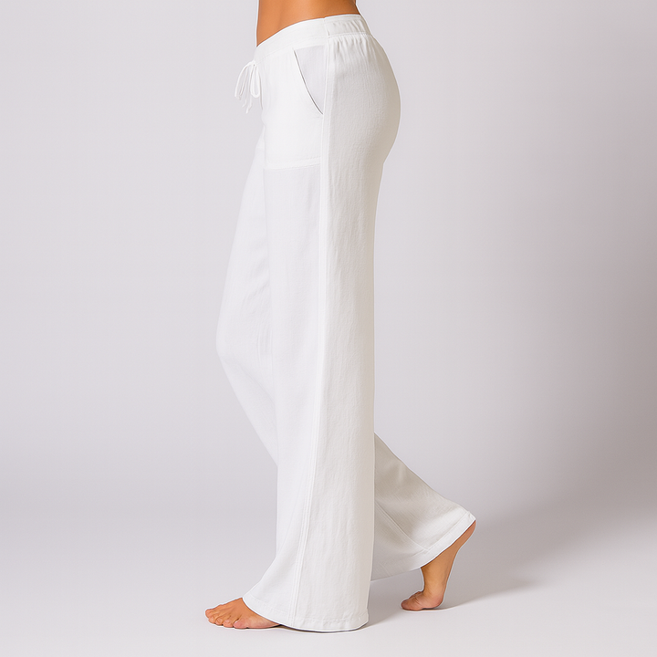 Lockere Freizeithose aus Leinenmischung