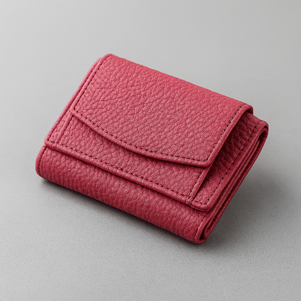 Multifunktionale handgefertigte Lederbrieftasche