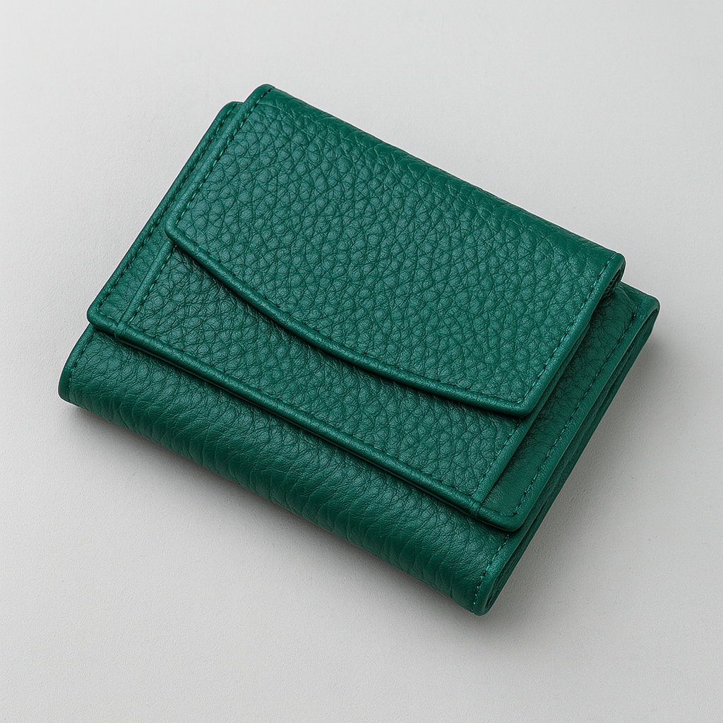 Multifunktionale handgefertigte Lederbrieftasche