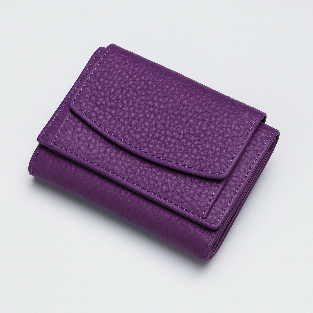 Multifunktionale handgefertigte Lederbrieftasche