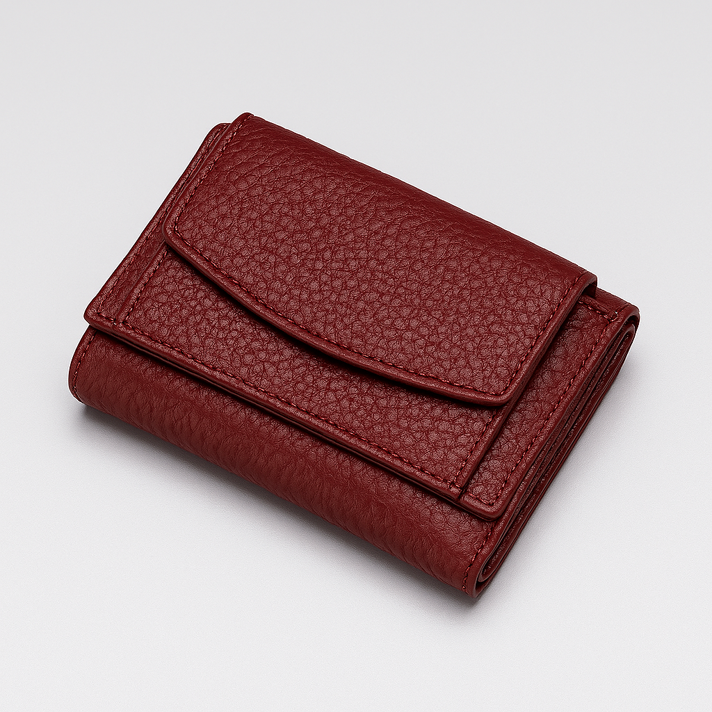 Multifunktionale handgefertigte Lederbrieftasche