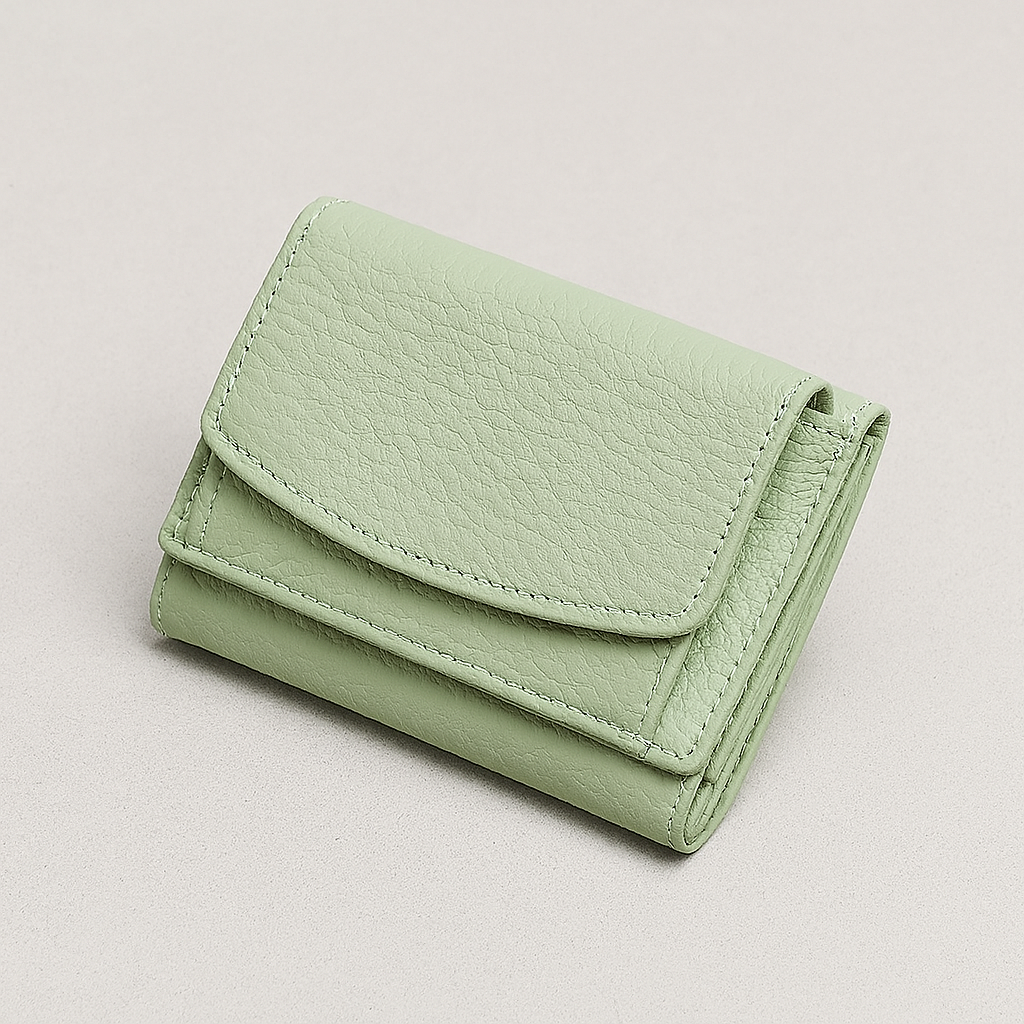 Multifunktionale handgefertigte Lederbrieftasche