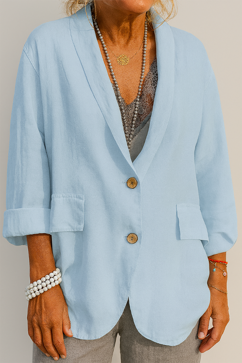 Lockere Blazer für Damen aus Leinen