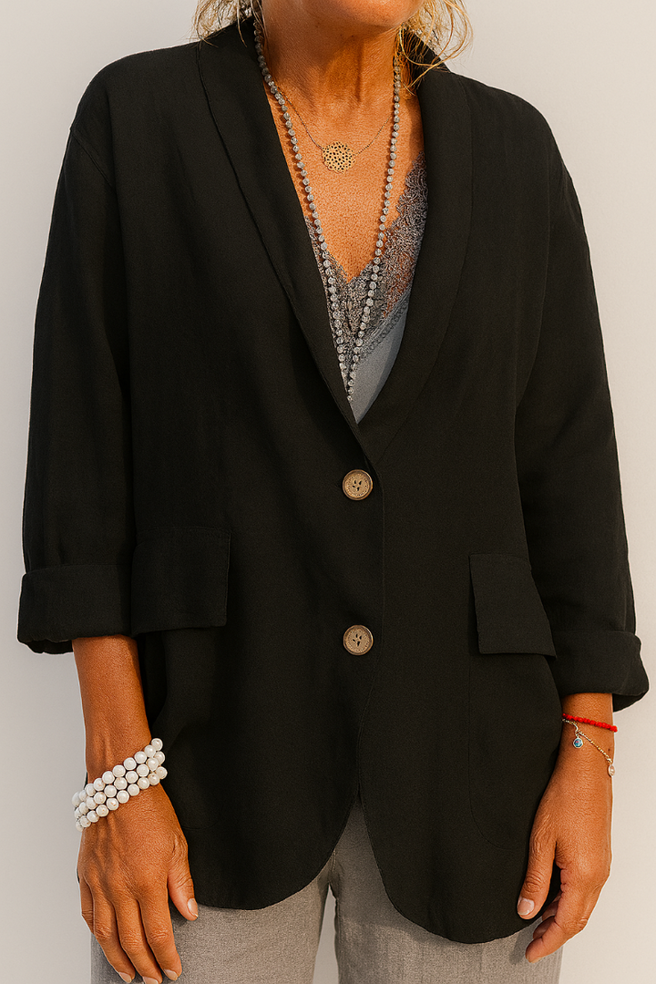 Lockere Blazer für Damen aus Leinen