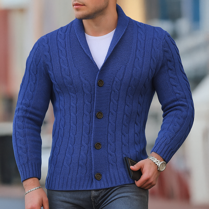 Warmer Strickcardigan für Herren im klassischen Stil