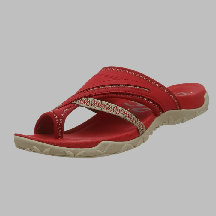 Bequeme Flip-Flops mit gekreuzten Riemen