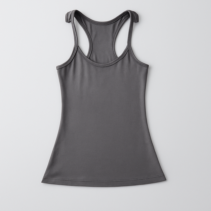 Damen Tank-Top mit unsichtbaren Trägern und Rippstrick