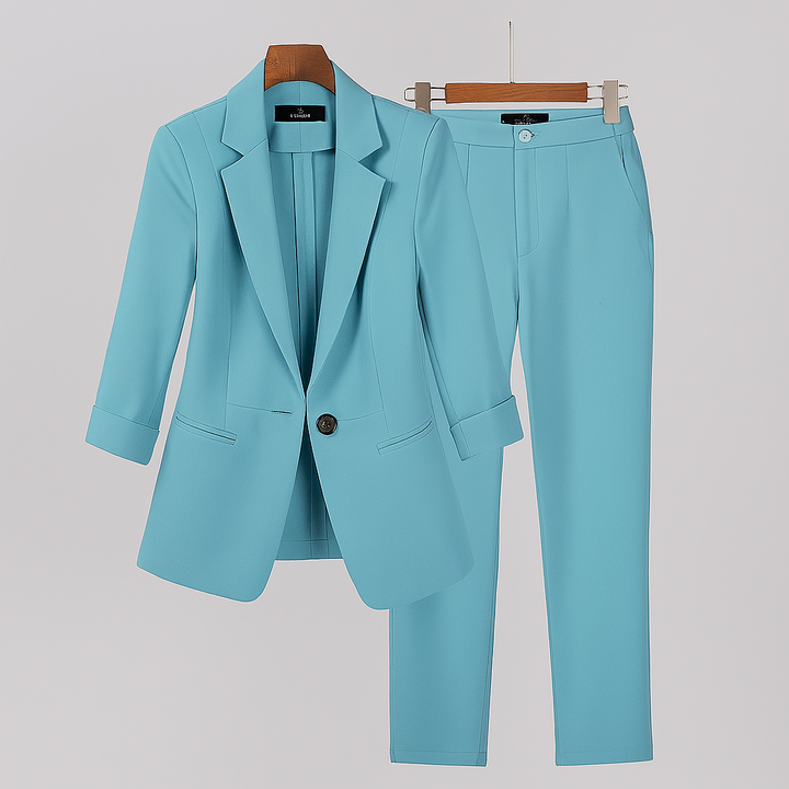 Formelles Kostüm für Damen mit Blazer und Hose