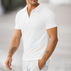 Slim Fit Polo-Shirt für Herren mit halbem Reißverschluss